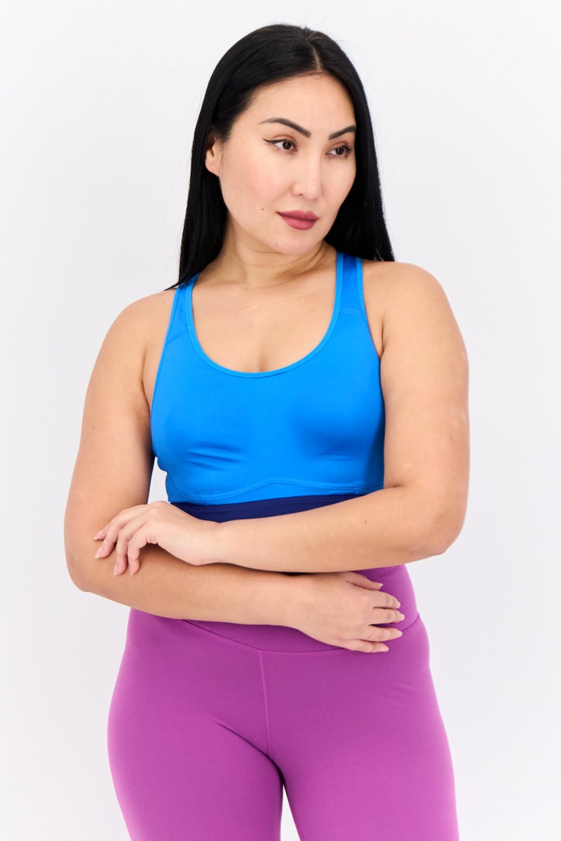 Nike حمالة صدر تدريب بلا أكمام للنساء، زرقاء - Image 1